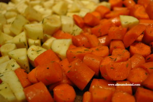 carrots and parsnips with preroasted