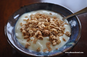 granola and yogurt