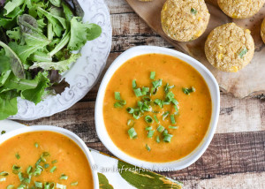 Butternut Squash Soup With Corn Muffins