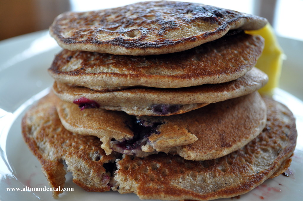 Gluten Free Blueberry Pancake stack