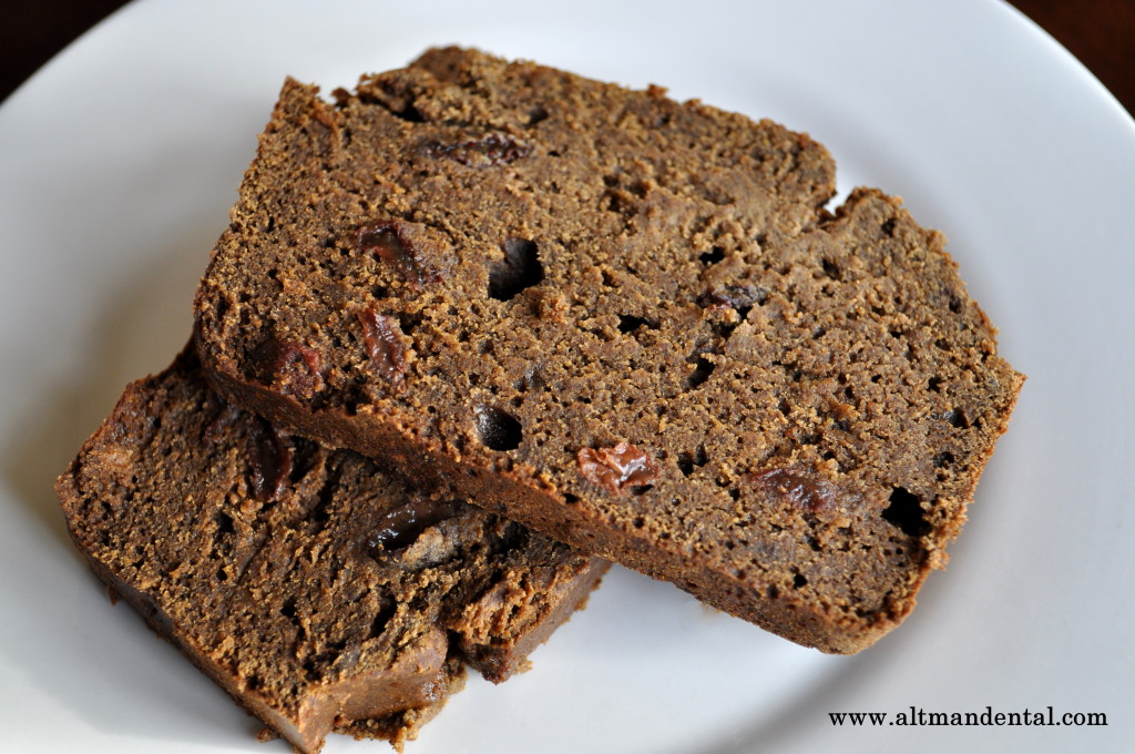 gluten free molasses buckwheat bread with raisins