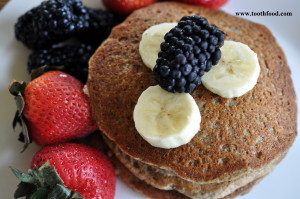 Vegan Banana Oat Pancake Breakfast