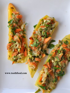 Veggie Stuffed Banana Peppers