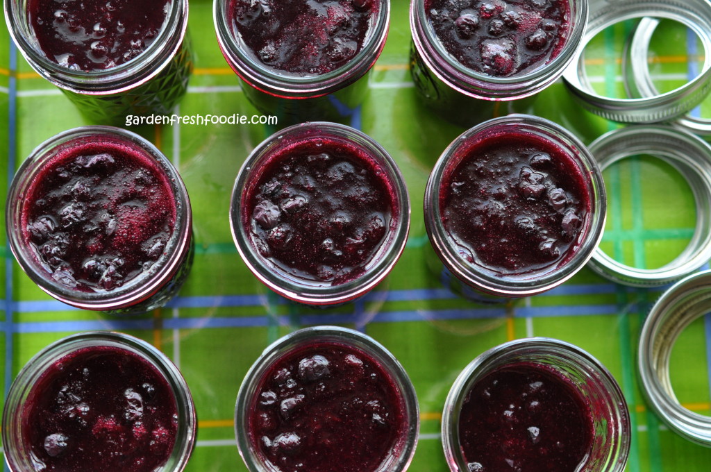 Maple Blueberry Jam Before Canning