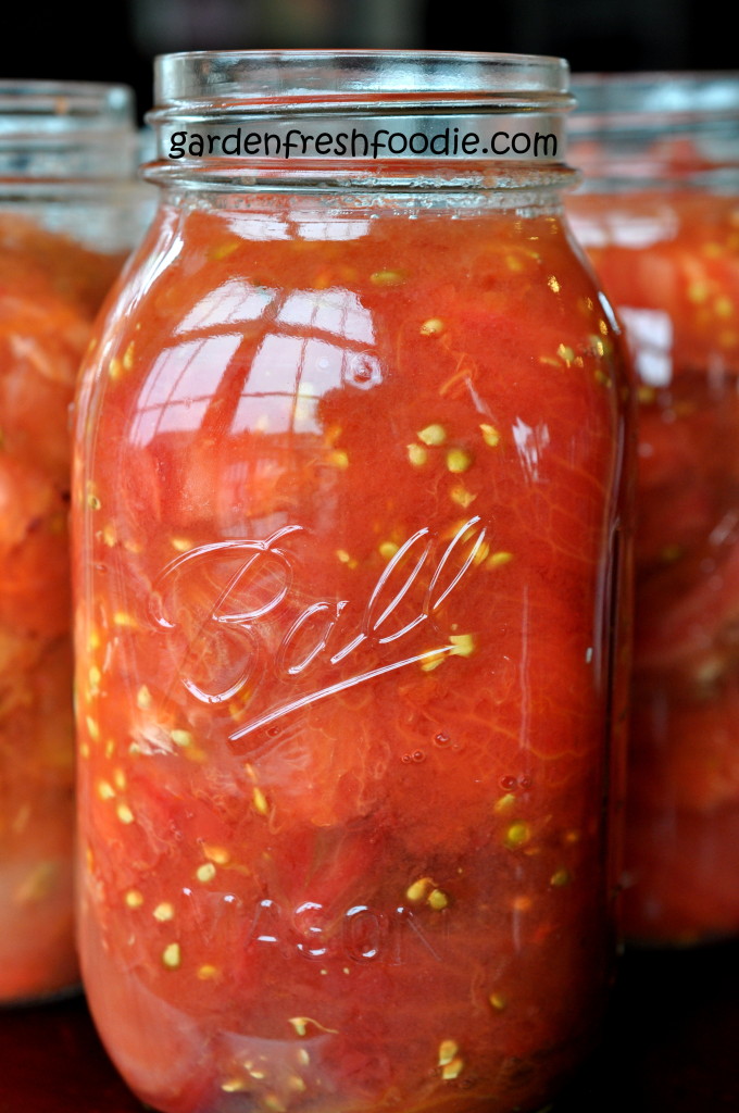 Filling Jars To Can Tomatoes