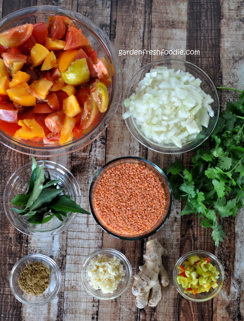 Red Lentil Curry Mise En Place