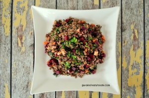 Miso Lentil Salad and Roasted Root Veggies