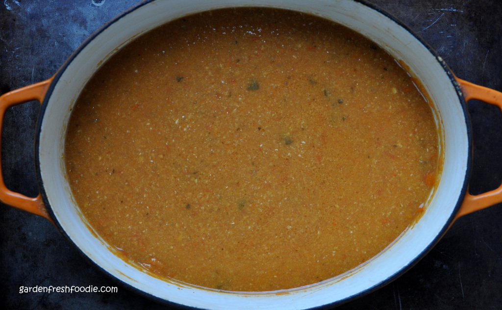 Pureed Red Lentil Curry Soup