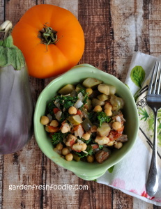 Ratatouille With Eggplant,Tomatoes, Chickpeas, and Kale