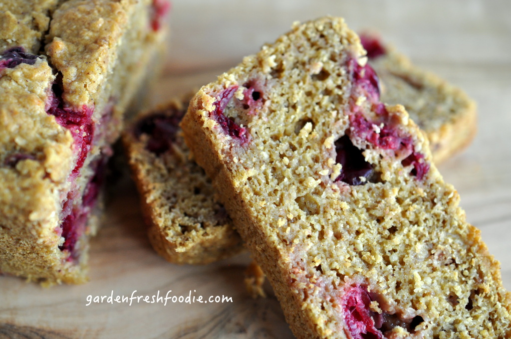 Pieces of Pumpkin Cranberry Bread