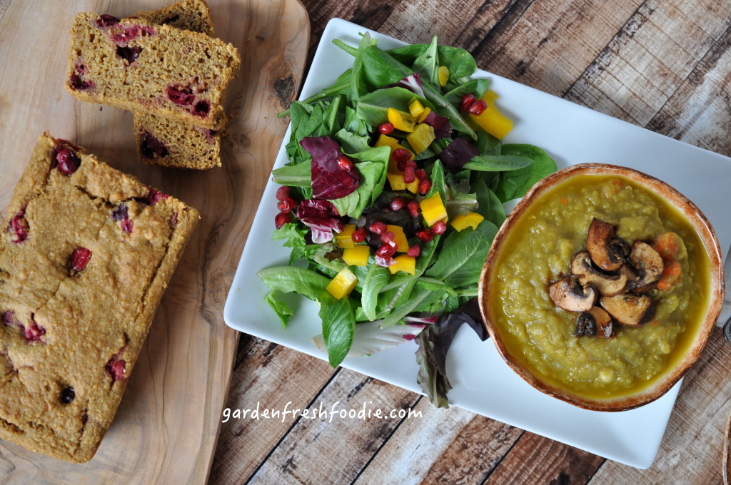 Pumpkin Bread, Soup, and Salad