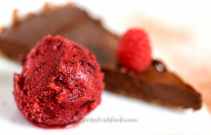 Tart Cherry Sorbet and Chocolate Ganache Torte