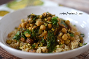 Chickpea Spanish Stew Rice Bowl
