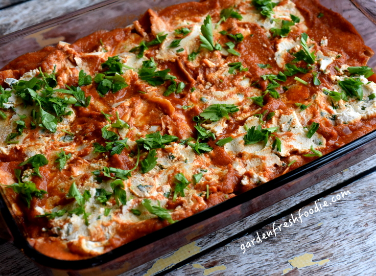 Pre-baked Black Bean Enchiladas With Chived Cashew Cream Cheese