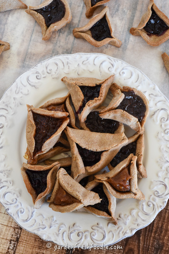 Plate of Vegan &Gluten Free Hamantashen