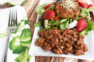Molasses Baked Beans and Salad