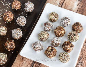 Plate of Raw Date Nut Bites