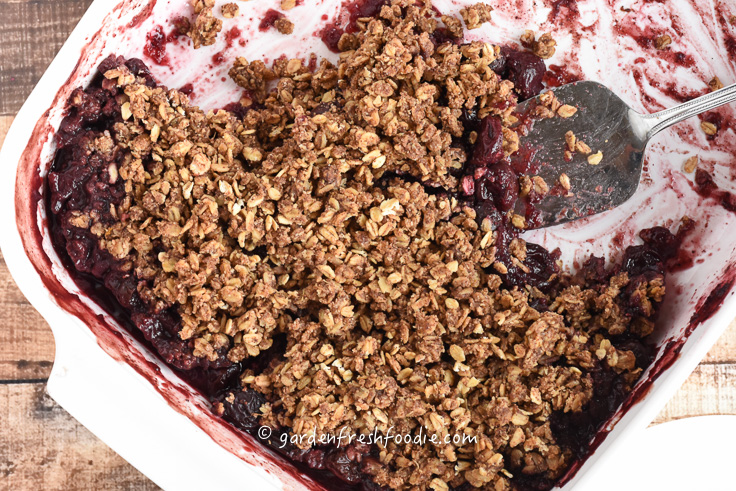 Oil Free Cherry Cobbler With Oat Topping