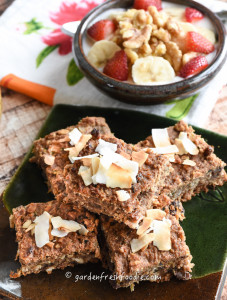 Plate of Zucchini Breakfast Bars