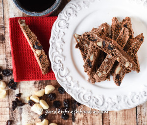 Gluten Free Chocolate Macadamia Nut Biscotti