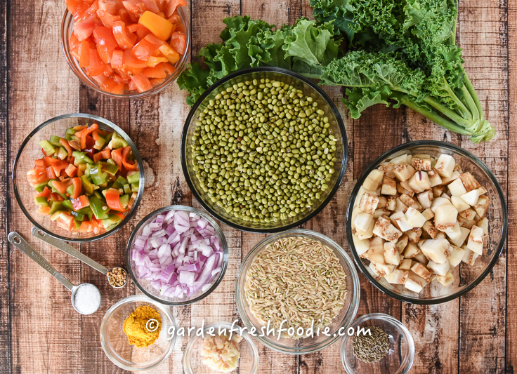 Kitchari-Indian Stew Mise En Place