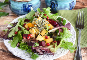 Salad With Roasted Winter Veggies