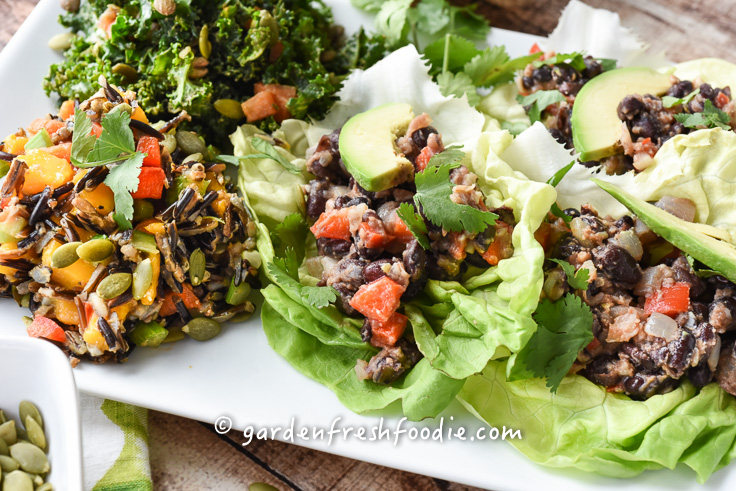 Black Bean Tacos and Rainbow Rice Salad