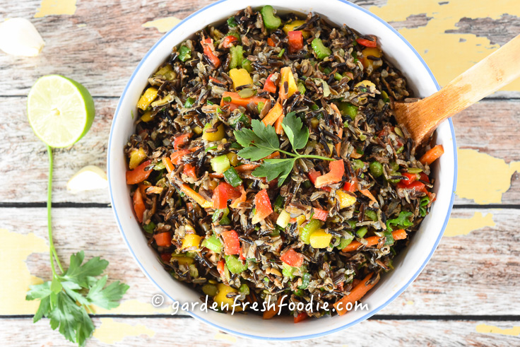 Mixing Up Rainbow Rice Salad
