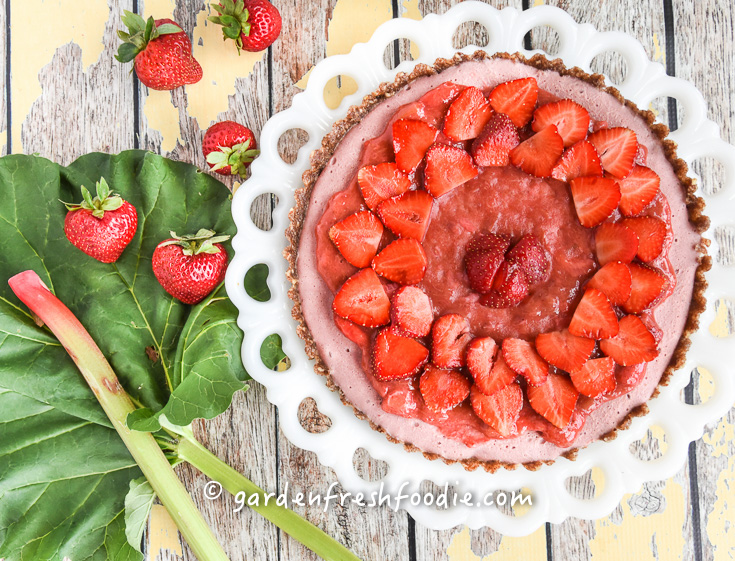 Strawberry Rhubarb Cream Tart