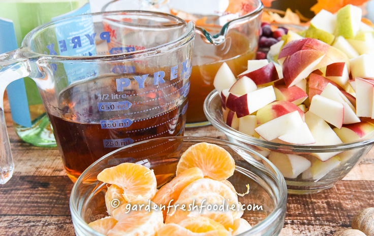 Apple Cider Sangria Mise En Place