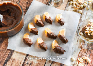 Chocolate Peanut Butter Dipped Orange Slices