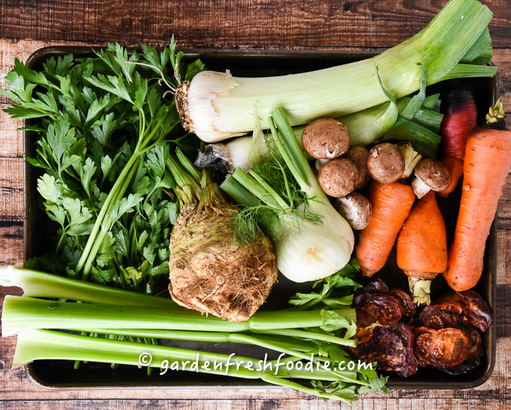 Vegetable Bouillon mise en place