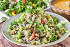 Oil Free Springtime Cauliflower Rice