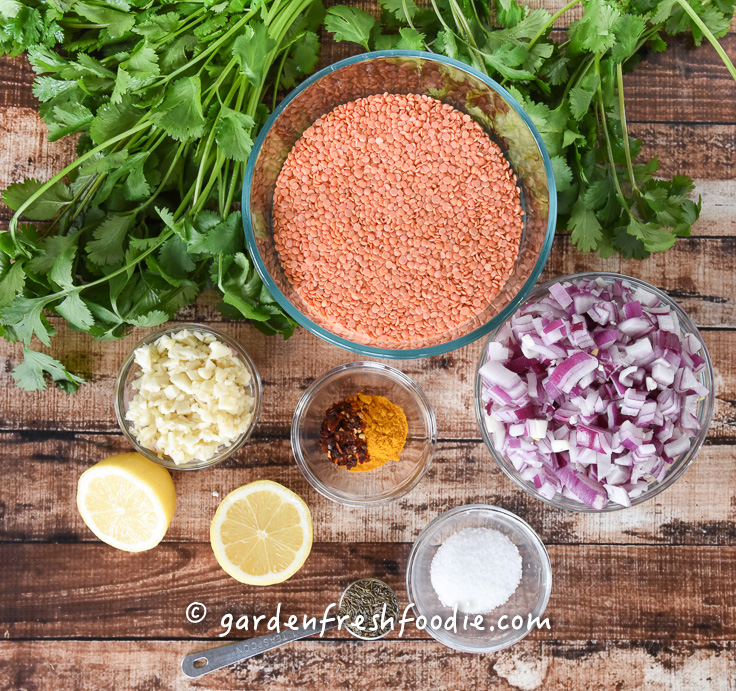 Red Lentil Daal Mise En Place