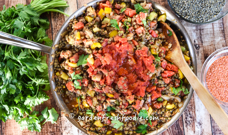 Cooking Lentil Sloppy Joe's