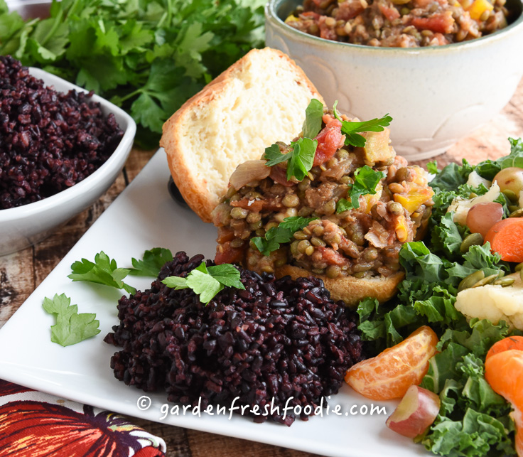 Plated Lentil Sloppy Joe's