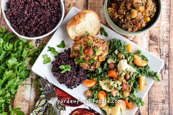 Plated Lentil Sloppy Joe's